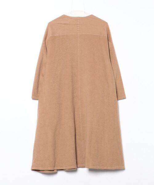 「HARRISS GRACE」 ノーカラーコート 36 ブラウン レディース_画像2