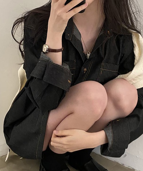 「Ulysses」 シャツワンピース F ダークブルー レディース_画像4