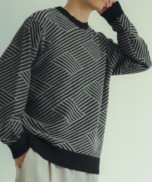 「ITEMS URBANRESEARCH」 長袖ニット LARGE イエロー メンズ_画像2