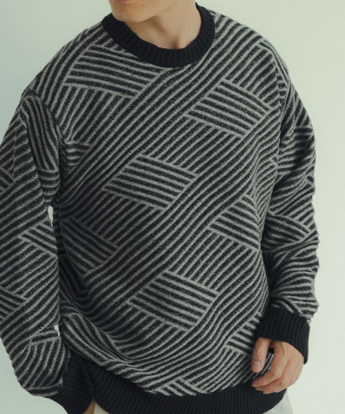 「ITEMS URBANRESEARCH」 長袖ニット LARGE イエロー メンズ_画像3