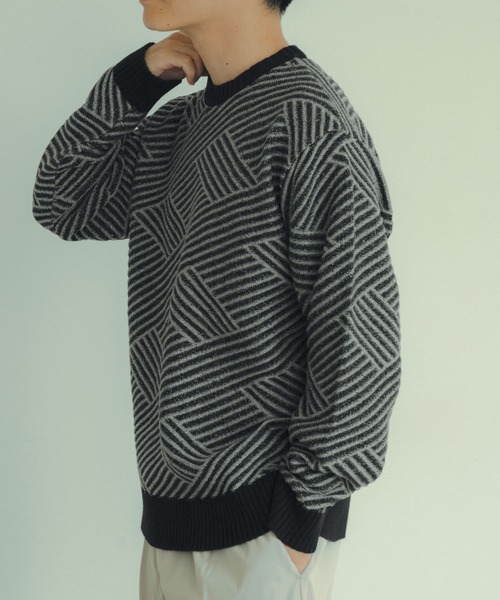 「ITEMS URBANRESEARCH」 長袖ニット LARGE イエロー メンズ_画像5