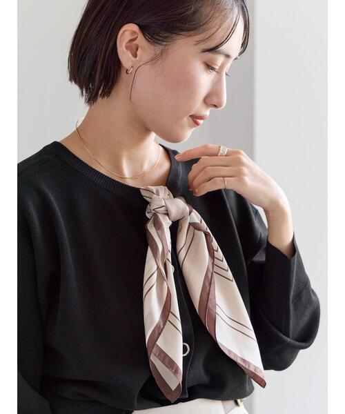 ネックレス 幾何柄シルクスカーフ レディースの画像