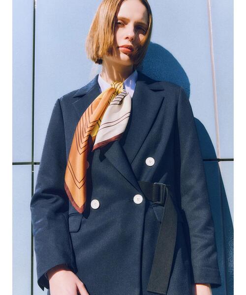 ネックレス 幾何柄シルクスカーフ レディースの画像