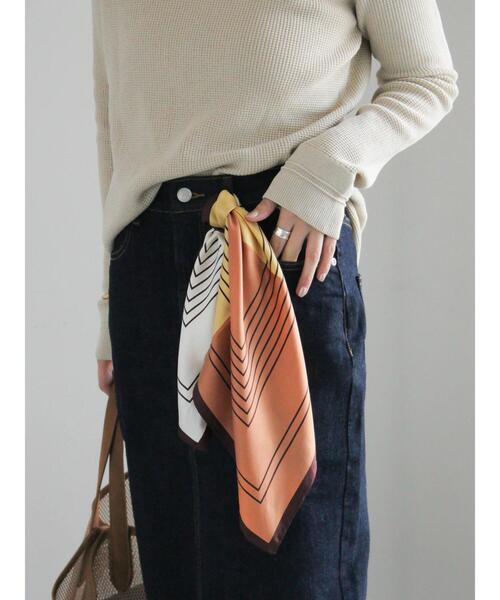 ネックレス 幾何柄シルクスカーフ レディースの画像