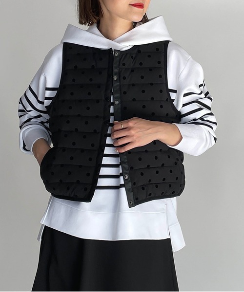 「PICCIN」 「PICCIN PERLA」ダウンベスト M ブラック レディース_画像2