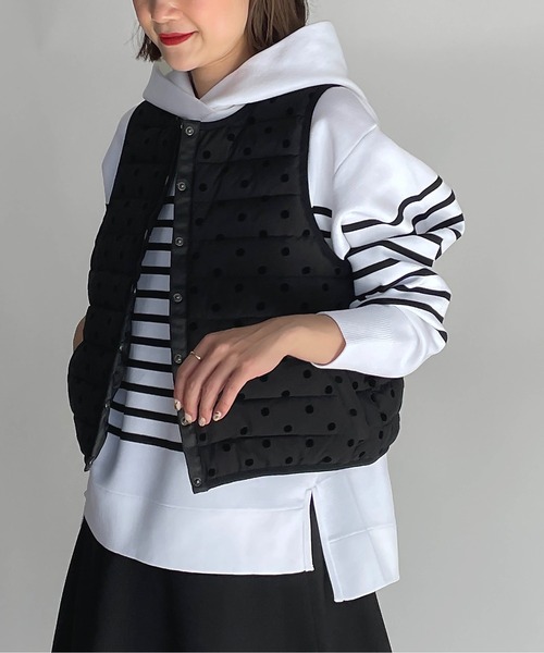 「PICCIN」 「PICCIN PERLA」ダウンベスト M ブラック レディース_画像3