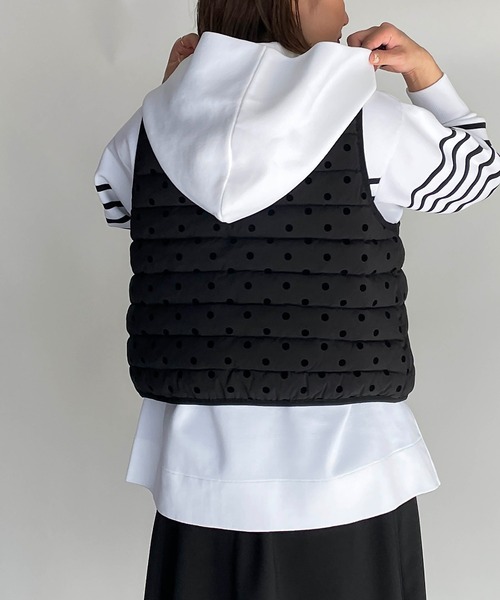 「PICCIN」 「PICCIN PERLA」ダウンベスト M ブラック レディース_画像4