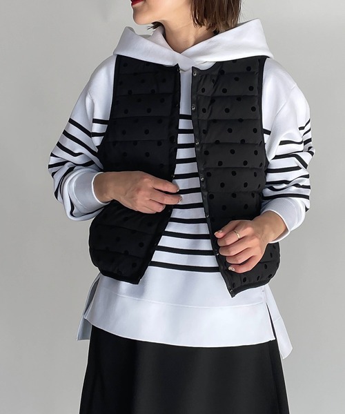 「PICCIN」 「PICCIN PERLA」ダウンベスト M ブラック レディース_画像5