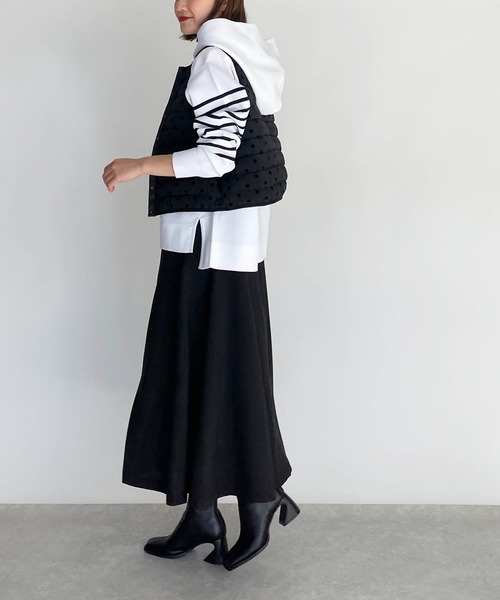 「PICCIN」 「PICCIN PERLA」ダウンベスト M ブラック レディース_画像9