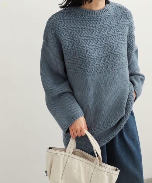 「URBAN RESEARCH DOORS」 長袖ニット MEDIUM ベージュ レディース_画像3