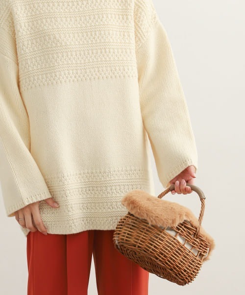 「URBAN RESEARCH DOORS」 長袖ニット MEDIUM ベージュ レディース_画像5