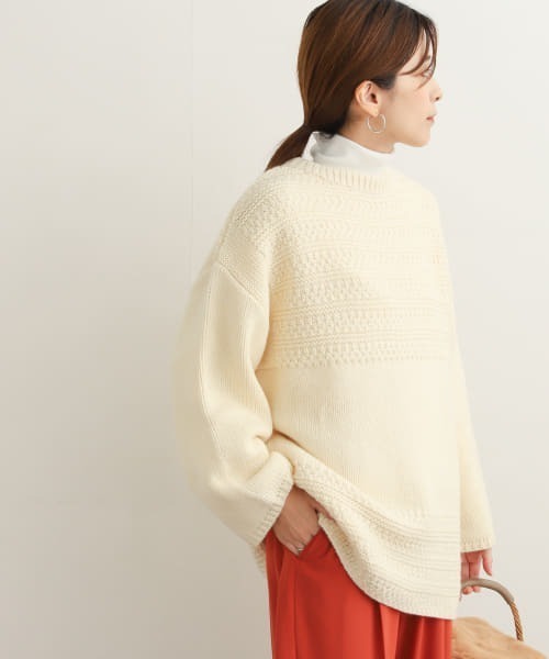 「URBAN RESEARCH DOORS」 長袖ニット MEDIUM ベージュ レディース_画像7