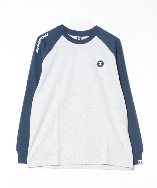「AAPE BY A BATHING APE」 長袖Tシャツ X-LARGE ネイビー メンズ_画像2