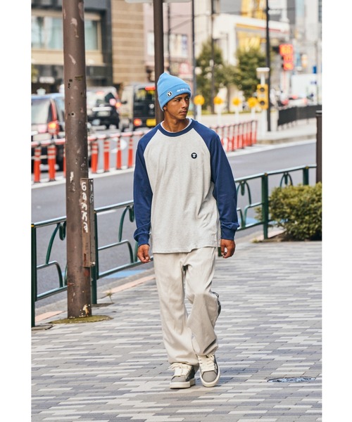 「AAPE BY A BATHING APE」 長袖Tシャツ X-LARGE ネイビー メンズ_画像7