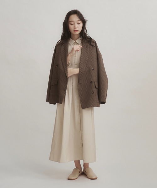 「moi tytto」 シャツワンピース MEDIUM ブラウン レディース_画像3