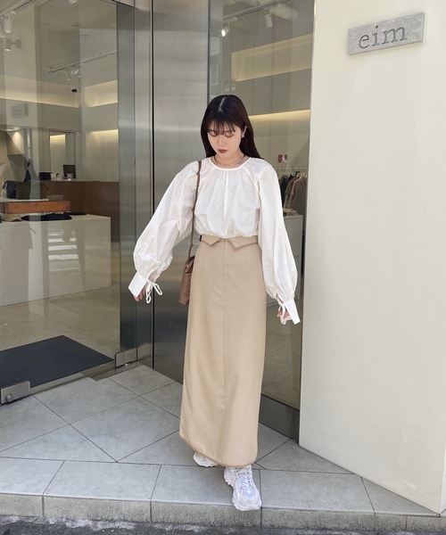 「lawgy」 ロングスカート FREE モカ レディース_画像4