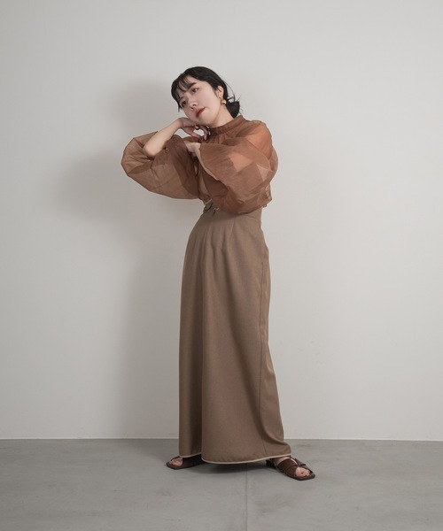 「lawgy」 ロングスカート FREE モカ レディース_画像6