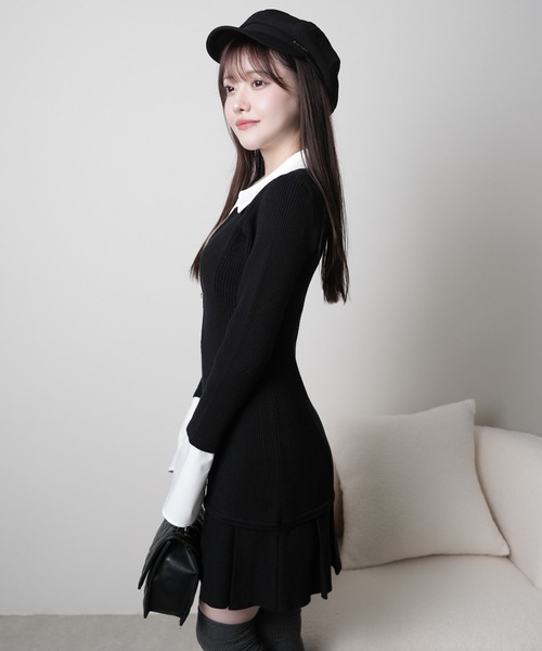 「LIPSERVICE」 長袖ワンピース FREE ブラック レディース_画像9