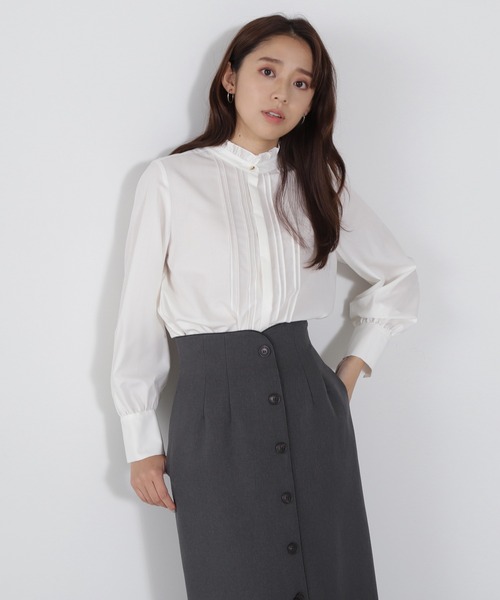 「NATURAL BEAUTY BASIC」 長袖ブラウス MEDIUM ライトグリーン レディース_画像7