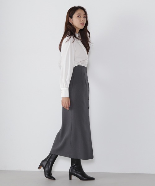 「NATURAL BEAUTY BASIC」 長袖ブラウス MEDIUM ライトグリーン レディース_画像8