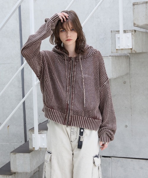 「Spielio」 ジップアップパーカー M ブラウン メンズ_画像7