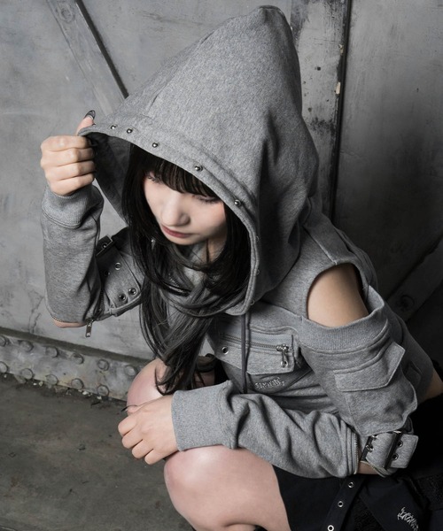 LAZYSLAY パーカー フード付きカットパーカー レディース : ZOZOTOWN