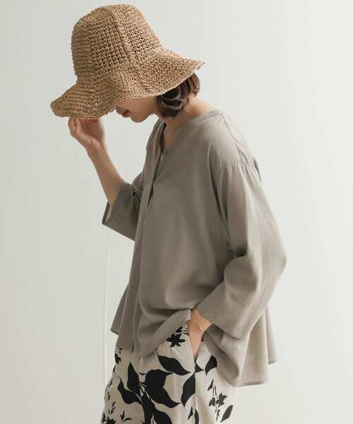 「URBAN RESEARCH DOORS」 7分袖ブラウス MEDIUM ブルー レディース_画像2