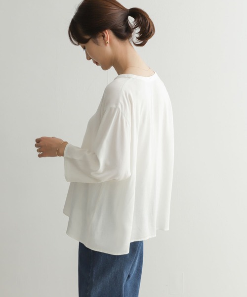 「URBAN RESEARCH DOORS」 7分袖ブラウス MEDIUM ブルー レディース_画像9