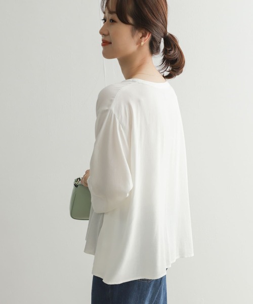「URBAN RESEARCH DOORS」 7分袖ブラウス MEDIUM ブルー レディース_画像10