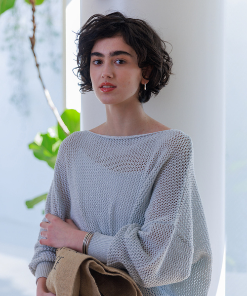 「Rouge vif」 長袖ニット フリー シルバー レディース_画像3