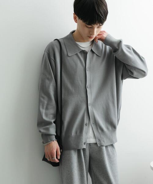「SENSE OF PLACE by URBAN RESEARCH」 ニットカーディガン LARGE グレー メンズ_画像6