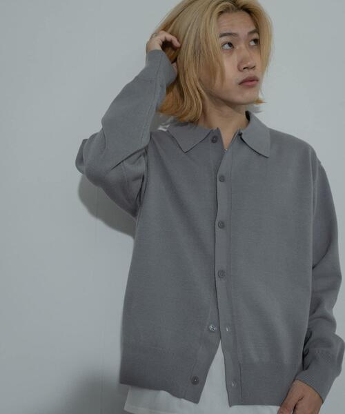 「SENSE OF PLACE by URBAN RESEARCH」 ニットカーディガン LARGE グレー メンズ_画像9