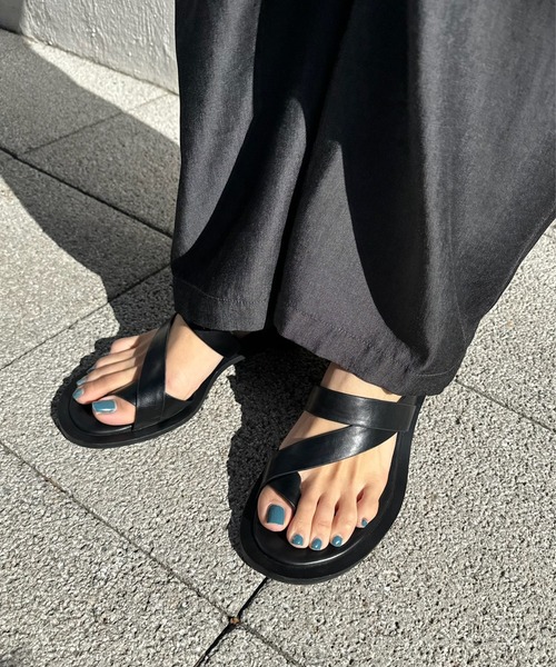 Ameri（アメリ） サンダル 夏 MEDI CROSS STRAP THONG SANDALS