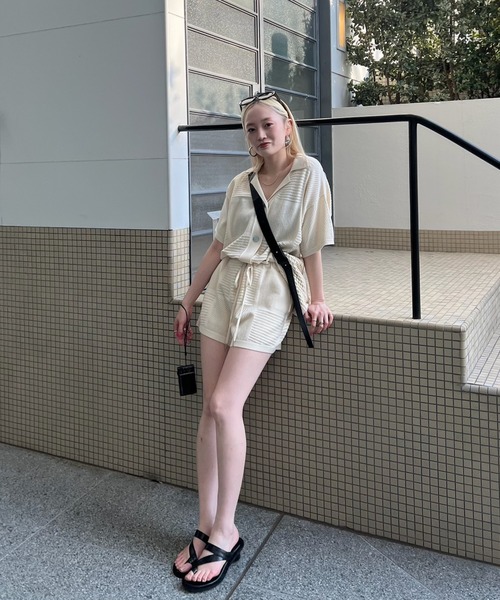 Ameri（アメリ） サンダル 夏 MEDI CROSS STRAP THONG SANDALS