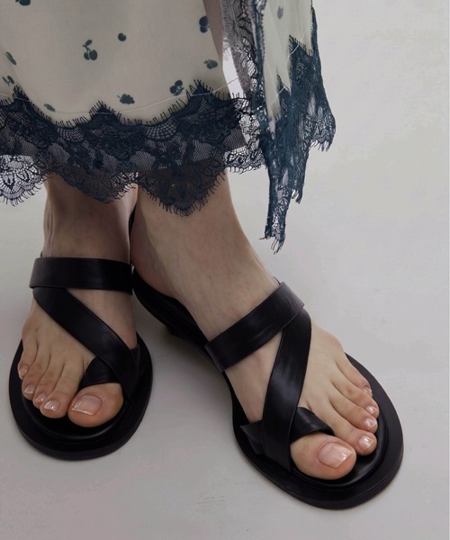 Ameri（アメリ） サンダル 夏 MEDI CROSS STRAP THONG SANDALS