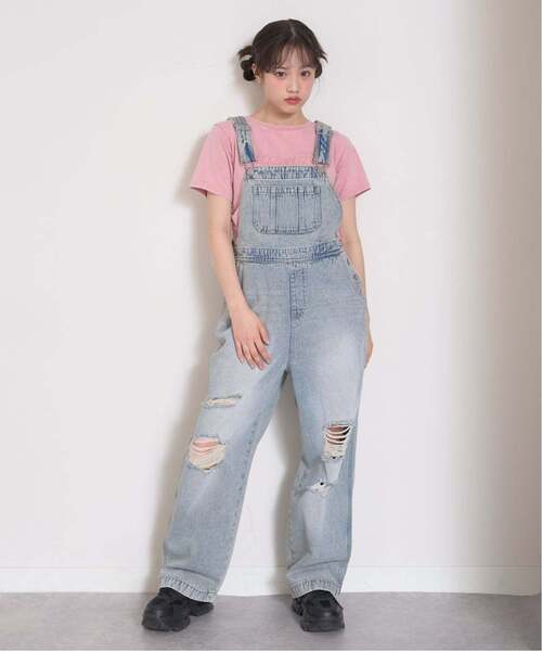 LOVETOXIC パンツ 「BS」デニムオーバーオール キッズ 子供服 女の子
