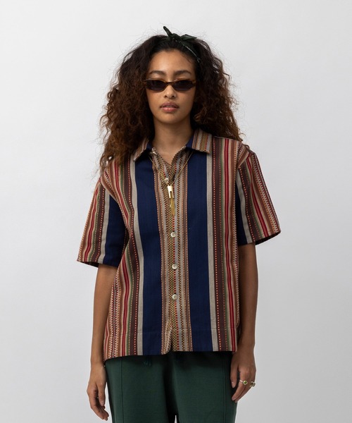 シャツ UNION TOKYO JACQUARD SS SHIRT ユニオントーキョー シャツ メンズ レディースの画像
