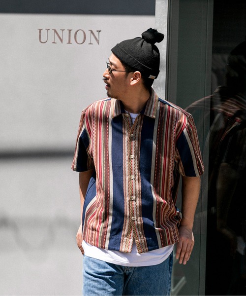 シャツ UNION TOKYO JACQUARD SS SHIRT ユニオントーキョー シャツ メンズ レディースの画像