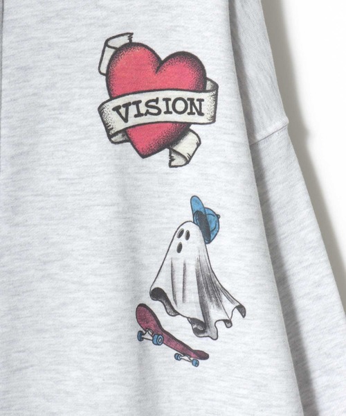 「VISION STREET WEAR」 ジップアップパーカー M アッシュグレー メンズ_画像5