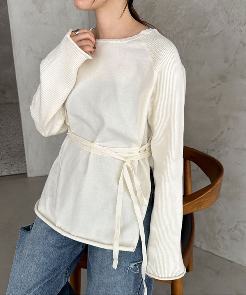 「feepur」 長袖ニット MEDIUM グレー レディース_画像6