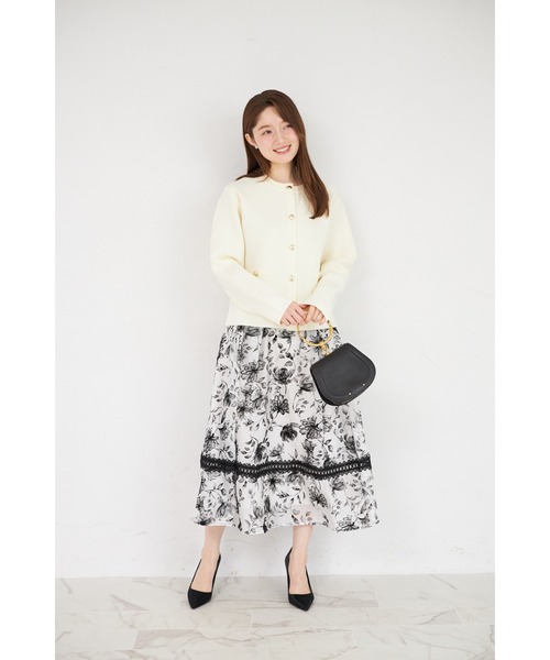 「tocco closet」 ニットカーディガン M ネイビー レディース_画像2