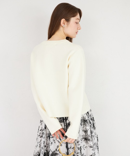 「tocco closet」 ニットカーディガン M ネイビー レディース_画像5