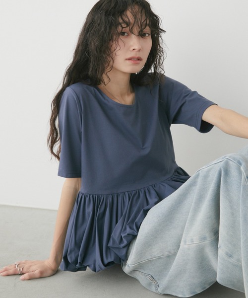 Aunt Marie's（アントマリーズ） tシャツ 半袖 ペプラムバルーンT