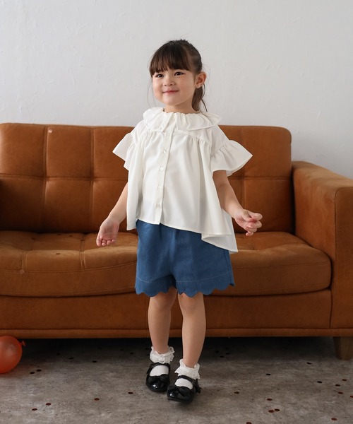 「BONJOUR SAGAN enfant」 「KIDS」半袖シャツ 140 ホワイト キッズ | BONJOUR SAGAN enfant