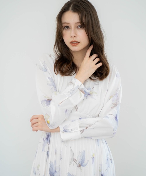 「NOELA」 長袖ワンピース S ネイビー レディース_画像7