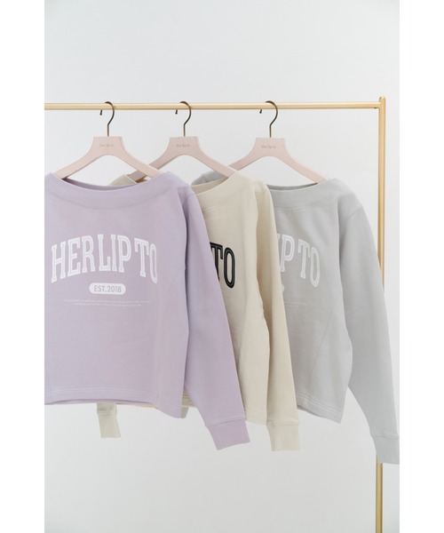 「Her lip to」 スウェットカットソー FREE ベージュ レディース_画像4