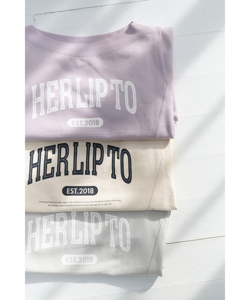 「Her lip to」 スウェットカットソー FREE ベージュ レディース_画像6
