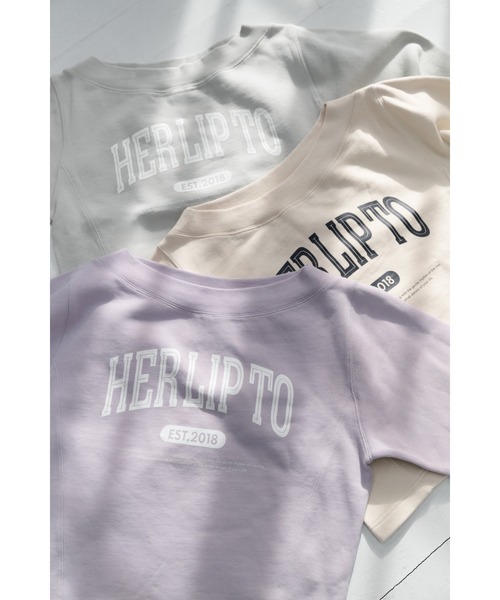 「Her lip to」 スウェットカットソー FREE ベージュ レディース_画像8