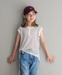 タンクトップ 肌着 「KIDS」シアーフリル切...の詳細画像2