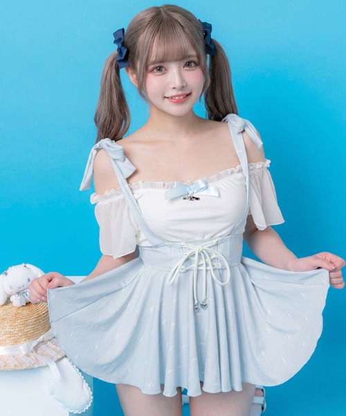 DEAR MY LOVE 水着 シナモロール シナモン DearMyLove 水着 シナモロールジャンスカ水着 レディース : ZOZOTOWN